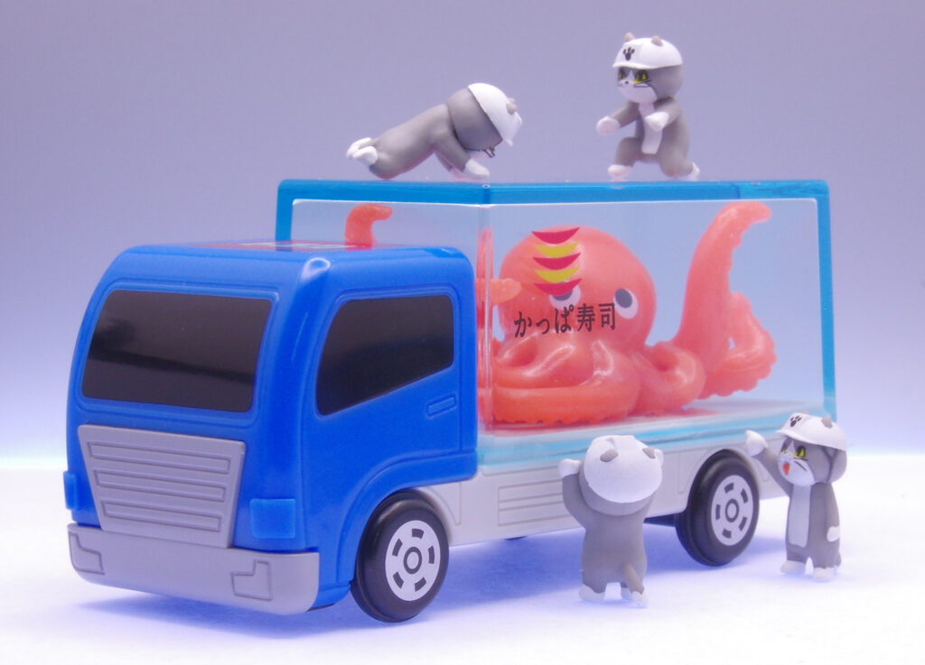かっぱ寿司 キャンペーン トミカ トラック(暗いところでやさしく光るたこ) レビュー