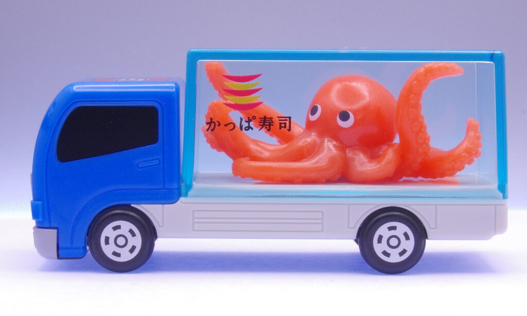 かっぱ寿司 キャンペーン トミカ トラック(暗いところでやさしく光るたこ) レビュー