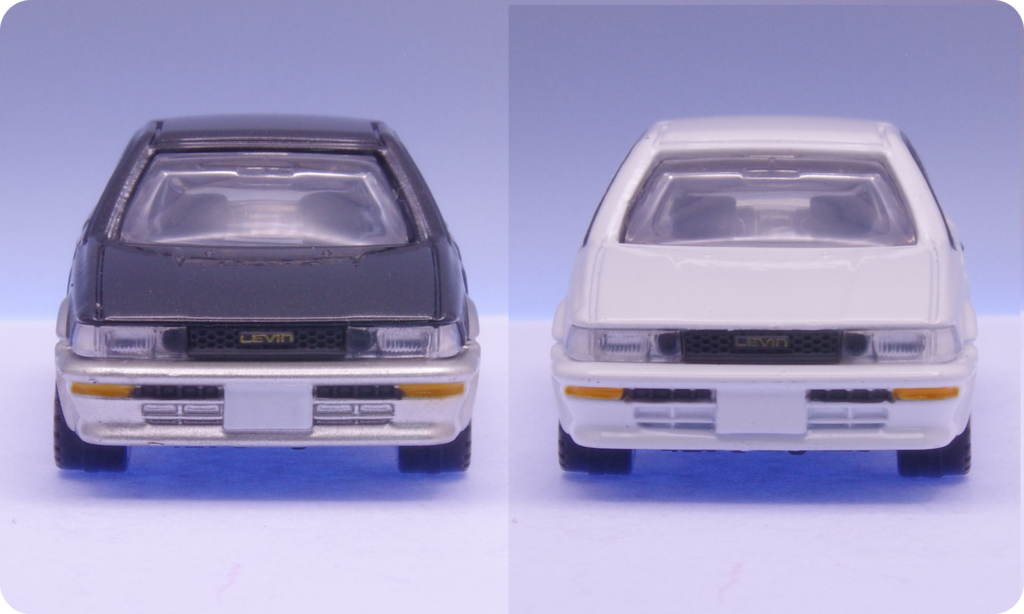 トミカプレミアム No.13 トヨタ カローラ レビン（AE92） レビュー フロント比較